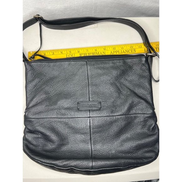 Mark New York Andrew Mark black shoulder bag adjustable strap 2 front zip pocket - Picture 1 of 9